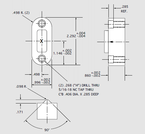 SLK-50A Holder Detailed Drawing